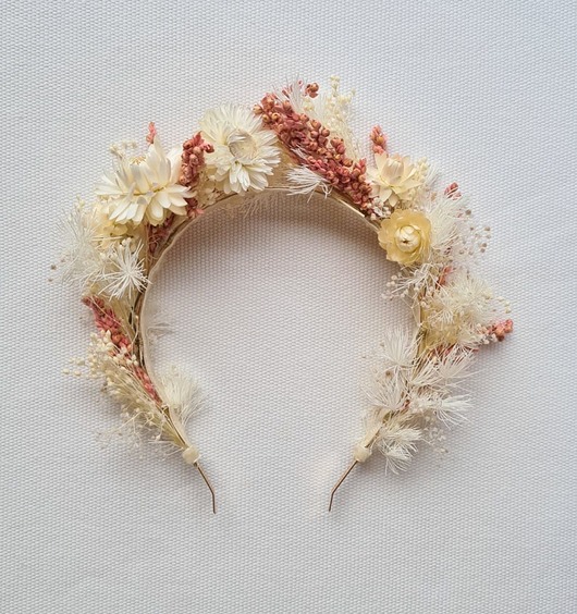 Ślubne ozdoby do włosów Boho opaska na głowę - ślub, wesele, wieczór panieński, sesja