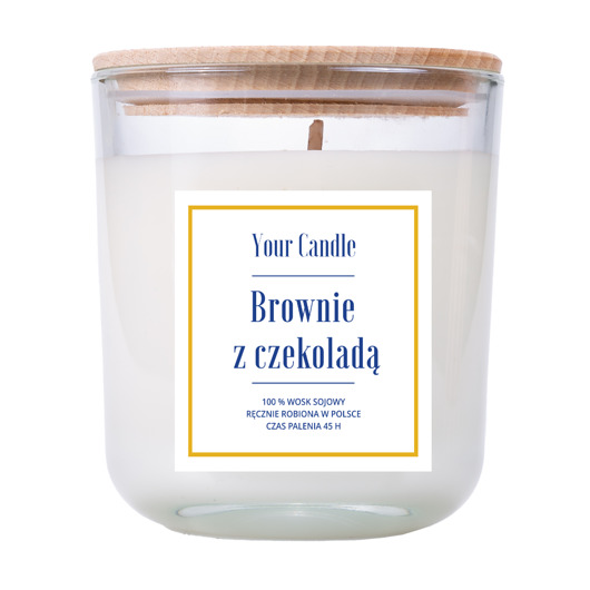 świece zapachowe ŚWIECA SOJOWA BROWNIE Z CZEKOLADĄ 210 ml - YOUR CANDLE