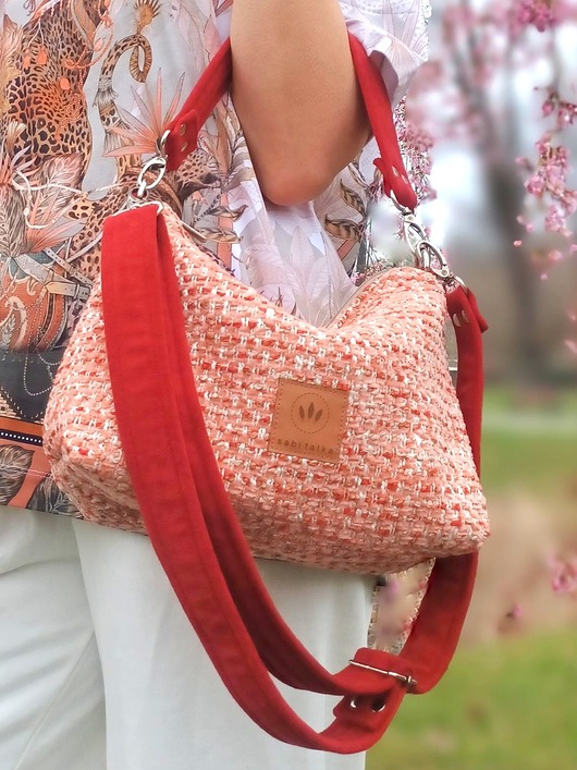 torby na ramię Mini torebka w odcieniach Brzoskwiniowych Pasadena