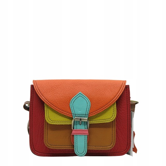 torby na ramię Torebka listonoszka oryginalna skórzana kolorowa elegancka pasek eko OLIVKA