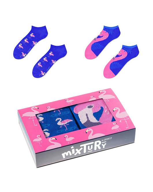 skarpetki damskie Zestaw kolorowych stopek mixTURY PINK FLAMINGO