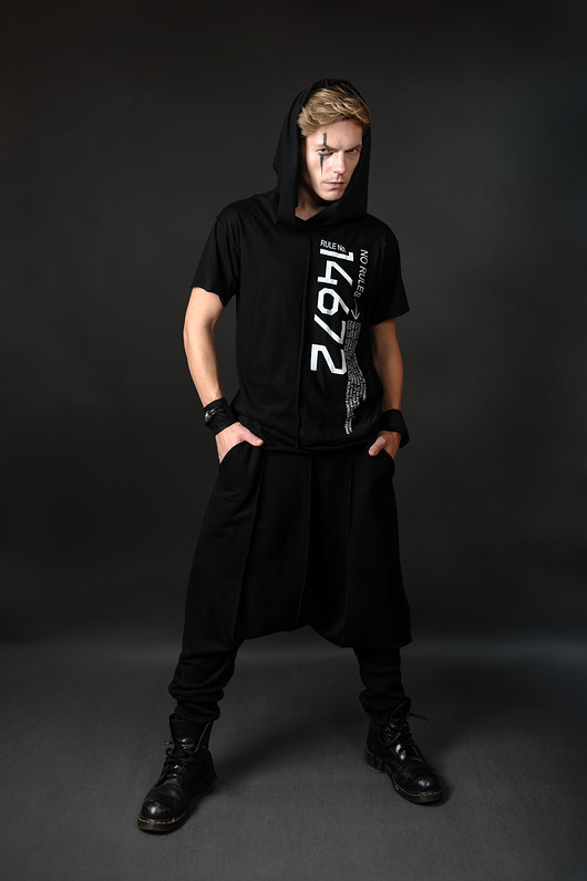 t-shirty męskie Czarny T-shirt NO RULES Z nadrukiem Unisex