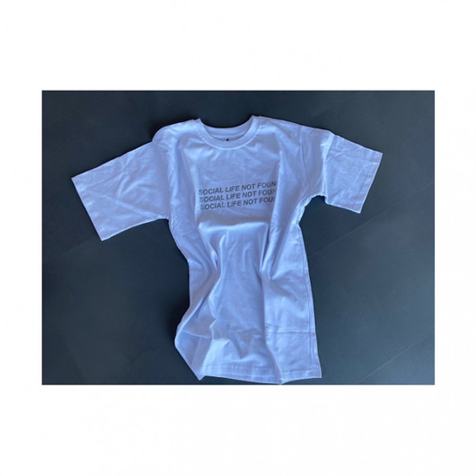 T-shirt Slnf Reflective White Tee Back to Black