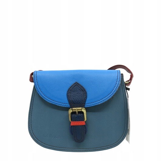 torby na ramię Damska listonoszka skórzana ze skrawków elegancka poręczna eko OLIVKA