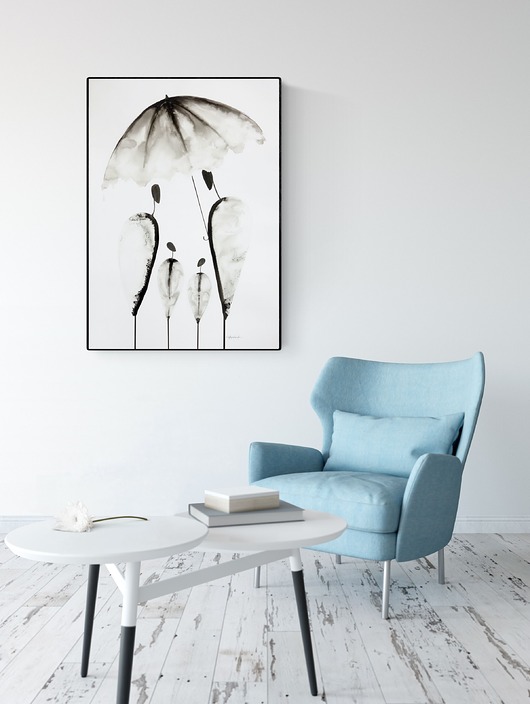 Obraz 50 x 70 cm namalowany ręcznie, minimalizm Krystyna Siwek Art