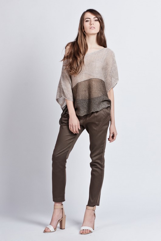 mocca knitted blouse Lanti
