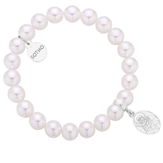 Bransoletka z pereł SWAROVSKI® CRYSTAL White SOTHO