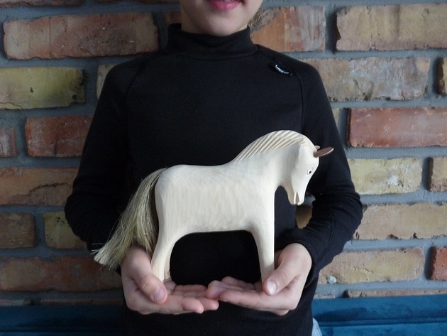 Duży drewniany koń konik nkcraftstudio