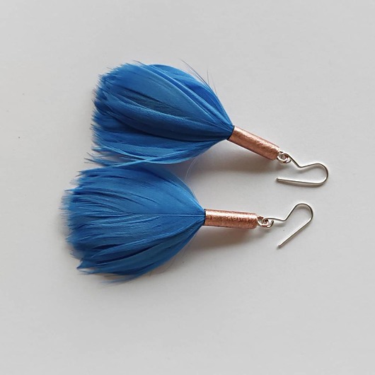 kolczyki z piórami PIÓRKO kolczyki