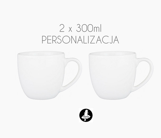 2x 300ml kubki PERSONALIZACJA miamilu
