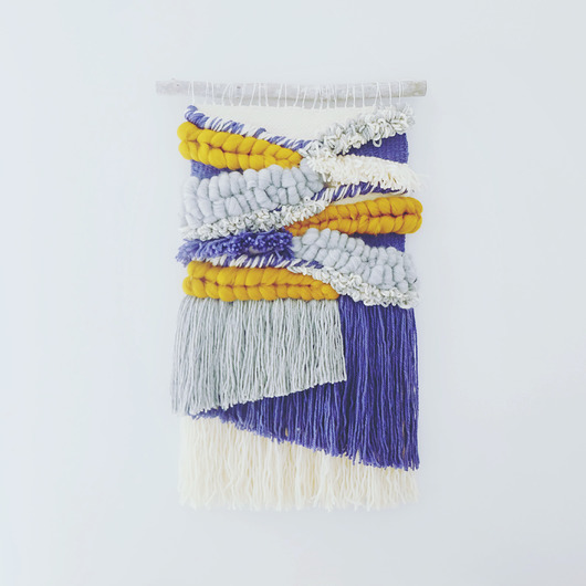 Makatka  Makrama Klim Dżins wool and stick