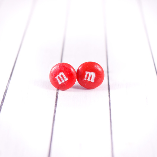 Dropsy m&ms kolczyki sztyfty na prezent Lemon Lovely