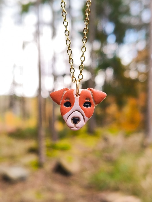 wisiory Naszyjnik pies Jack Russell Terrier wisiorek z pupilem prezent dla zwierzoluba