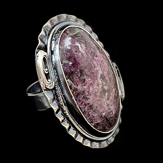 pierścionki srebrne Pierścionek fioletowy turmalin