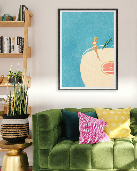 plakaty Plakat Wakacyjny koktajl - gin z tonikiem