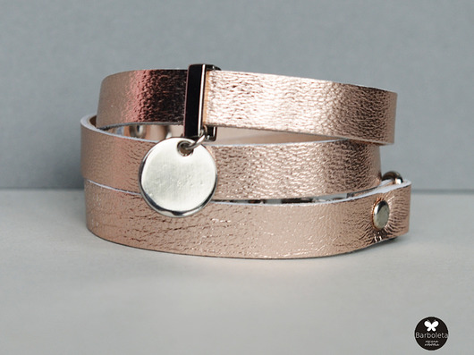 happy metalic pink ring silver barboleta