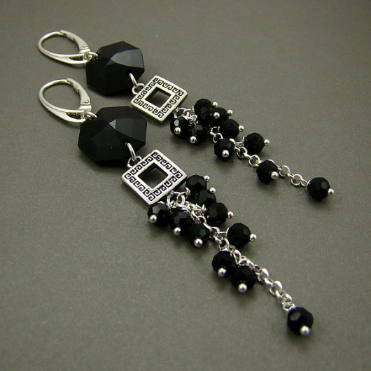 kolczyki swarovski Kolczyki Swarovski Czarna elegancja