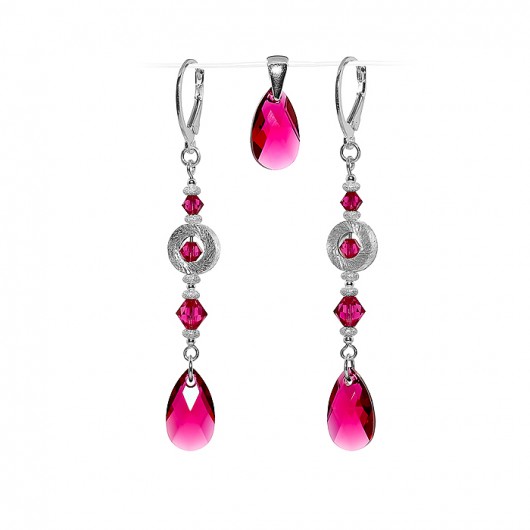 komplet srebro + kryształy Swarovski Moonlight Avenue