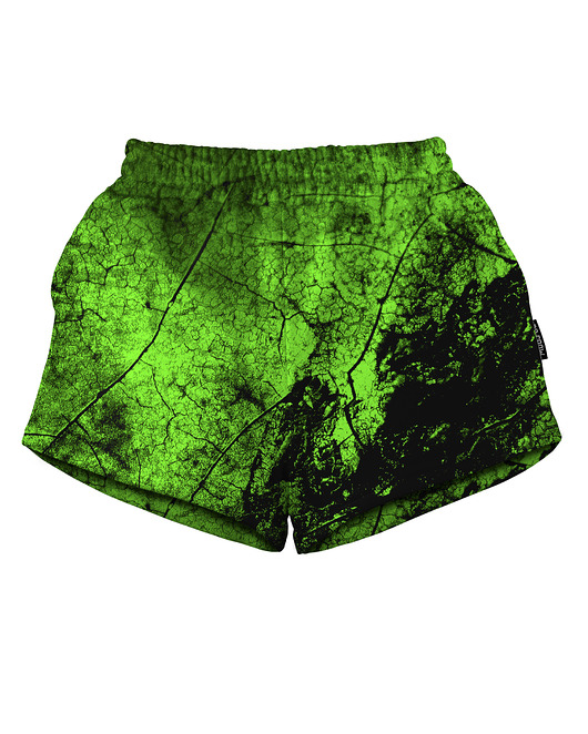 szorty damskie Shorty Spodenki Damskie DR.CROW Green Wall