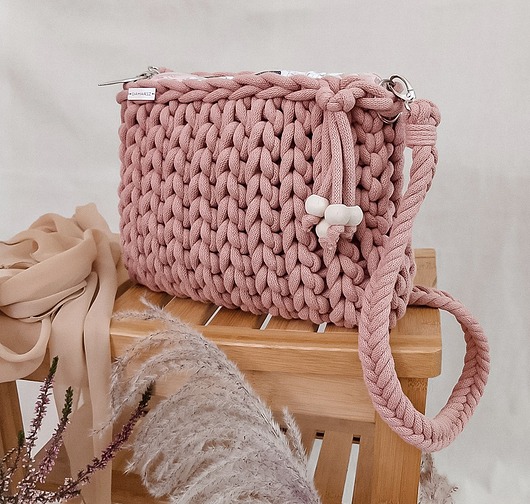 torby na ramię Pillow Bag  - różowe złoto