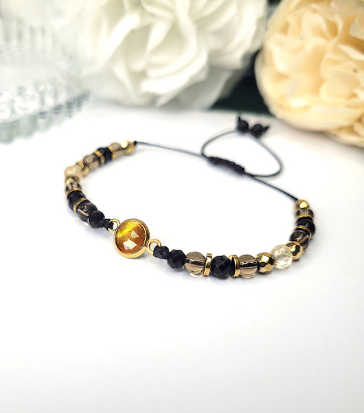 bransoletki z kamieni naturalnych BOGACTWO i OCHRONA i nowy początek- szlif jubilerski