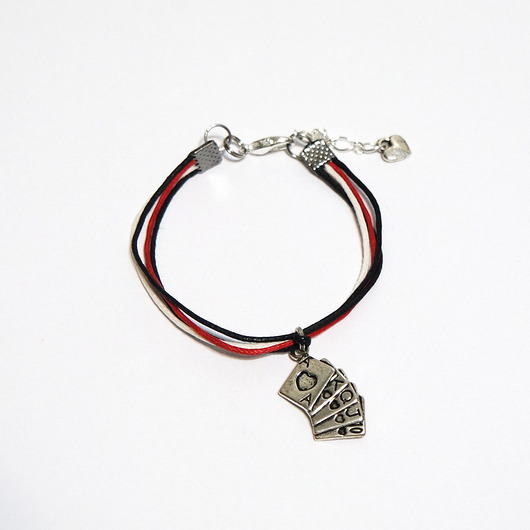 bransoletki na sznurku Bransoletka - Karty do gry - sznureczki