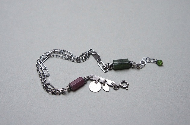 bransoletki srebrne Z chlorofilem w tle  vol. 5   bransoletka