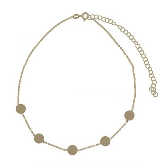 Srebrny pozłacany naszyjnik choker koła 925 ATdiament