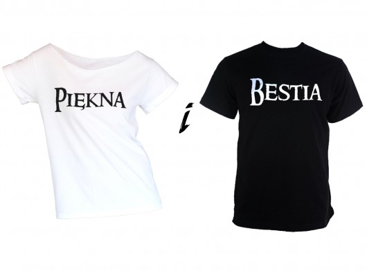 PIĘKNA i BESTIA KOMPLET -Koszulki GAU great as You
