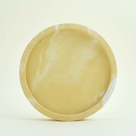 deski do krojenia i tace Taca okrągła betonowa YELLOW 14 CM