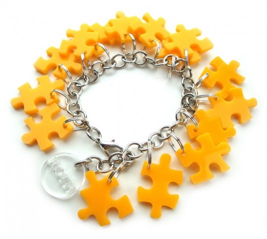 PuzzLove DeLuxe/ bransoletka / żółty Monika Roth