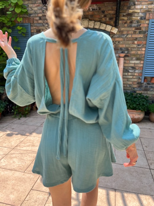 komplety damskie Be My Baby / miętowy komplet muślinowy