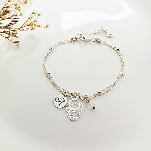 komunia - pozostałe PERSONALIZOWANA bransoletka komunia Chrzest