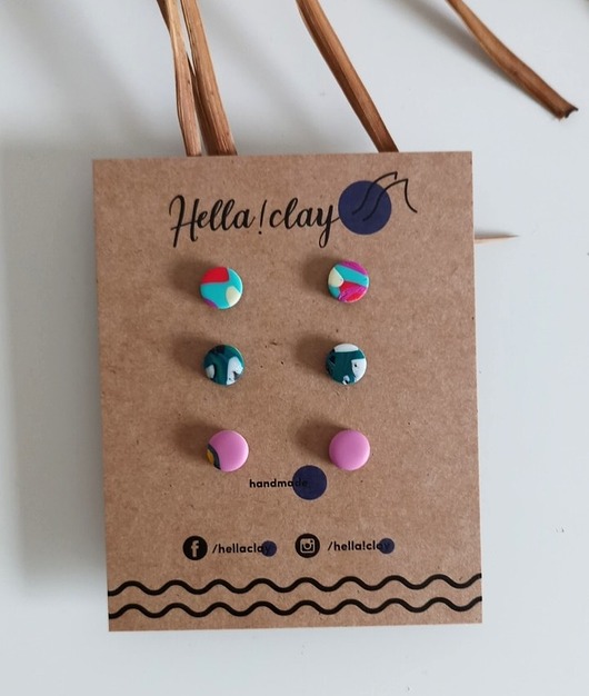 Minikolczyki 3pack Hellaclay