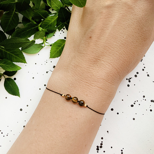 bransoletki z kamieni naturalnych TYGRYSIE OKO - amulet, bransoletka ODWAGA, SIŁA