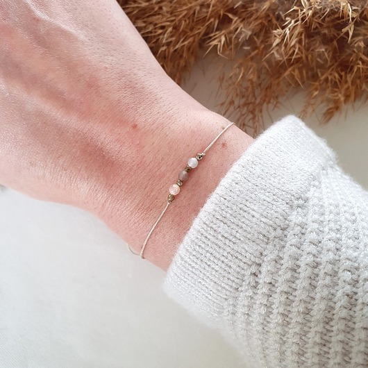 bransoletka z kamieniem słonecznym LEI handmade 