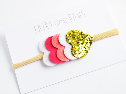 FairyBows opaska serduszka FairyBows