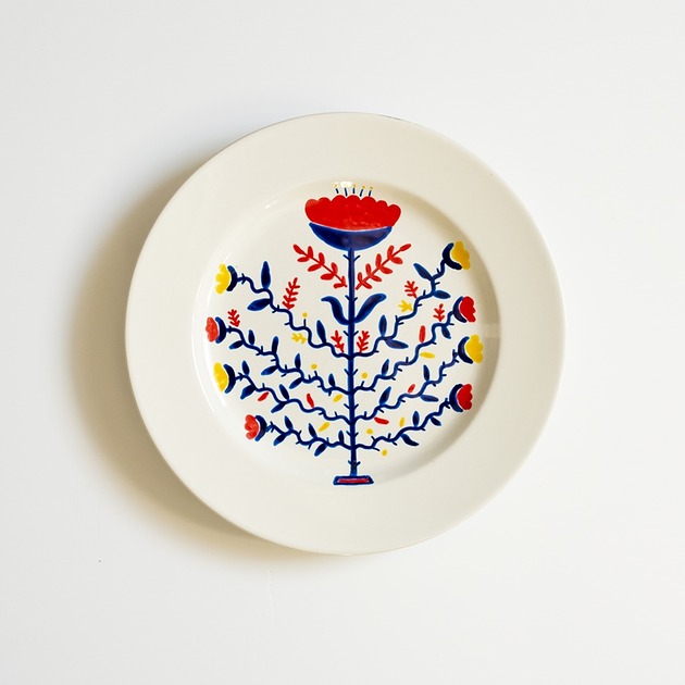 Ozdoby na ścianę Talerz na ścianę - folkowy mak