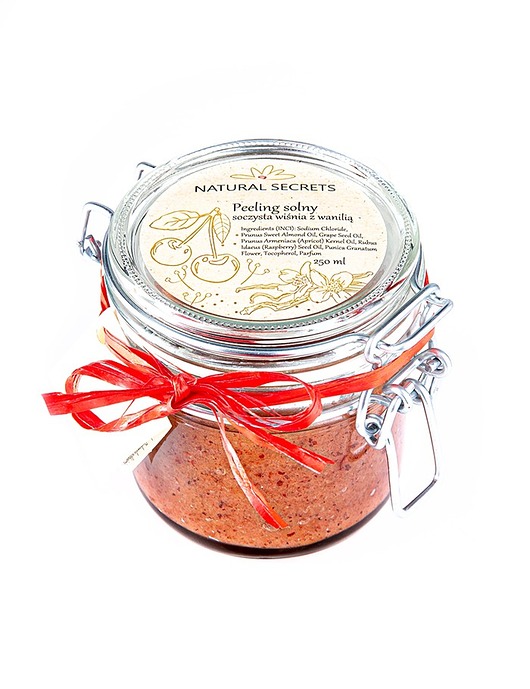 peelingi do ciała Peeling solny - soczysta wiśnia z wanilią