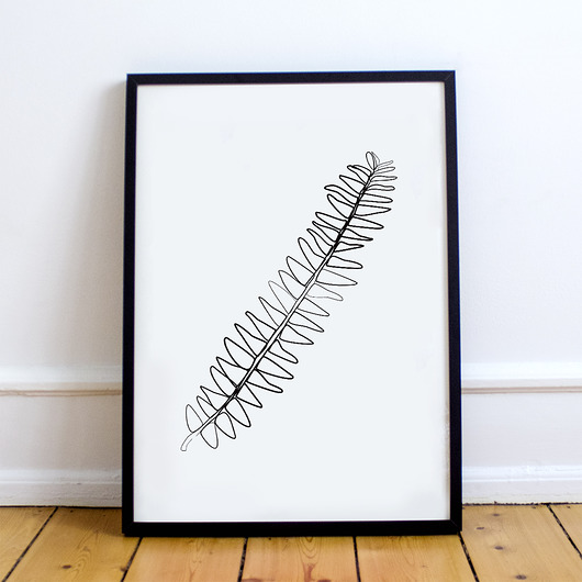 Plakat Paprotka - kolekcja Single Lines trochę na ścianę