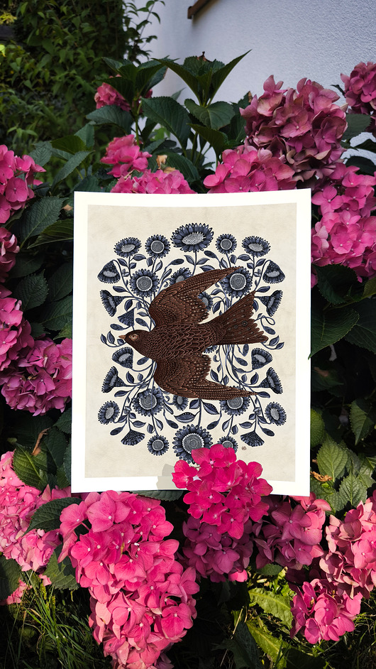 plakaty Hope plakat, plakat botaniczny, plakat boho, plakat ptak
