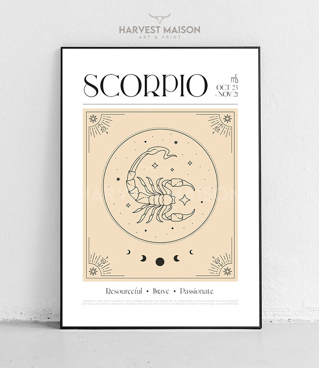 plakaty Plakat Znak Zodiaku Mystical Art Skorpion Prezent Dla Niej