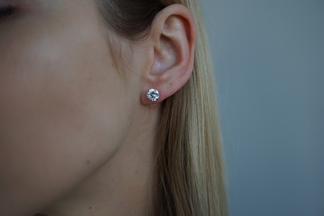 Srebrne kolczyki z dużymi cyrkoniami VENA Jewellery