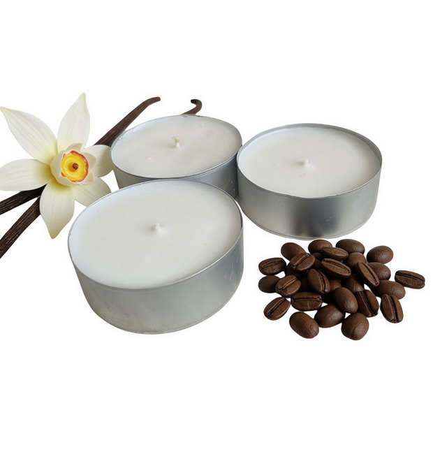 świeczniki i świece XXL Vanilla Coffee 3 szt. tealight 105g wosk sojowy (dostępne inne zapachy)
