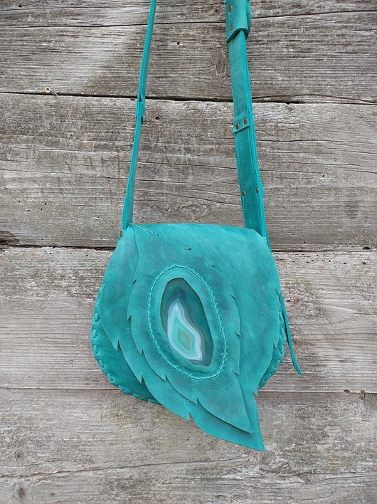 torby na ramię Torebka skórzana wykonana ręcznie . Atol.