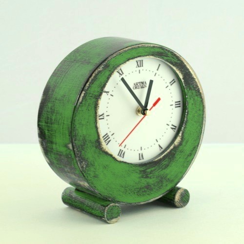 zegarek OldE circle zielony Clock Wood Studio