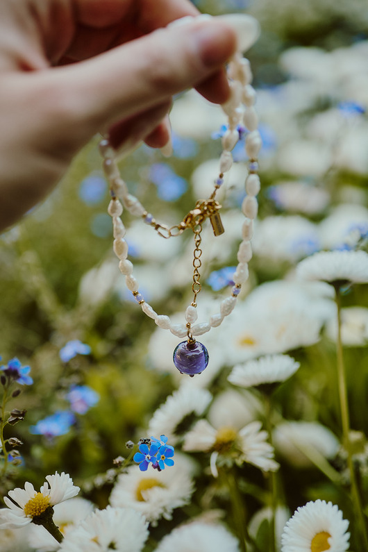 złote naszyjniki Jagódka, naszyjnik z pereł