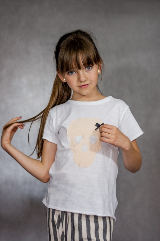 T-shirt Skullbuster Creme Loose