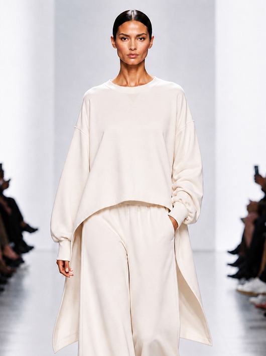 tuniki damskie Bluza ecru oversize YY700400
