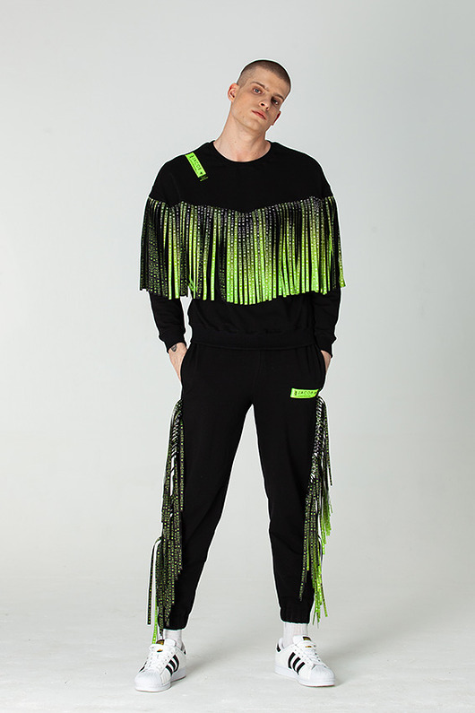 bluzy męskie Bluza unisex z frędzlami
